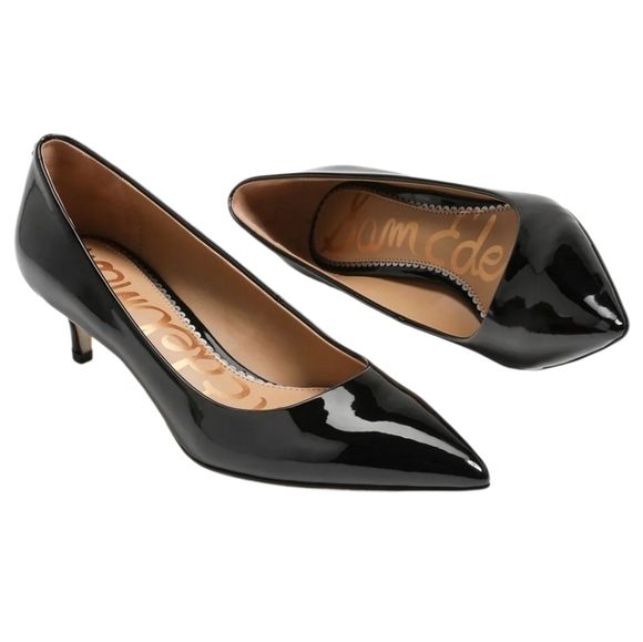 Sam Edelman Shoes - Sam Edelman Black Patent Leather Kitten Heel Pumps